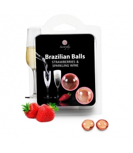 Secret Play Set 2 Brazilian Balls Aroma Fresas Cava