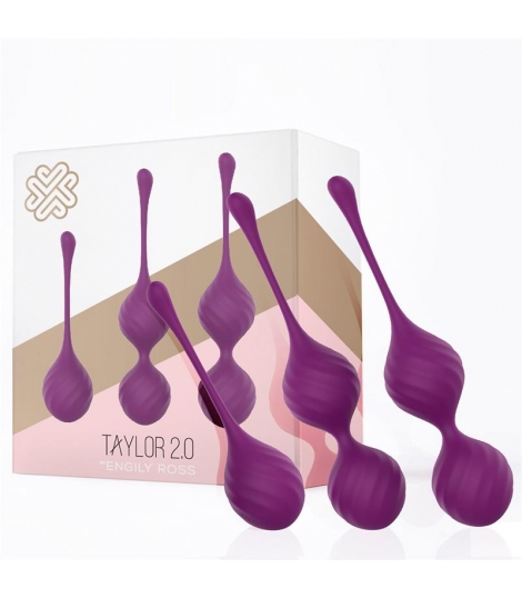 Taylor 20 Bolas Kegel Silicona Purpura