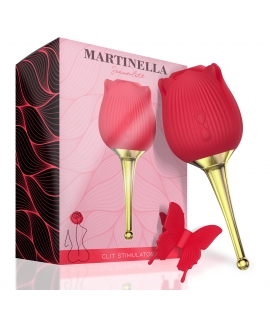 Martinella Succionador de Clítoris con Vibrador de Punto Hot Red